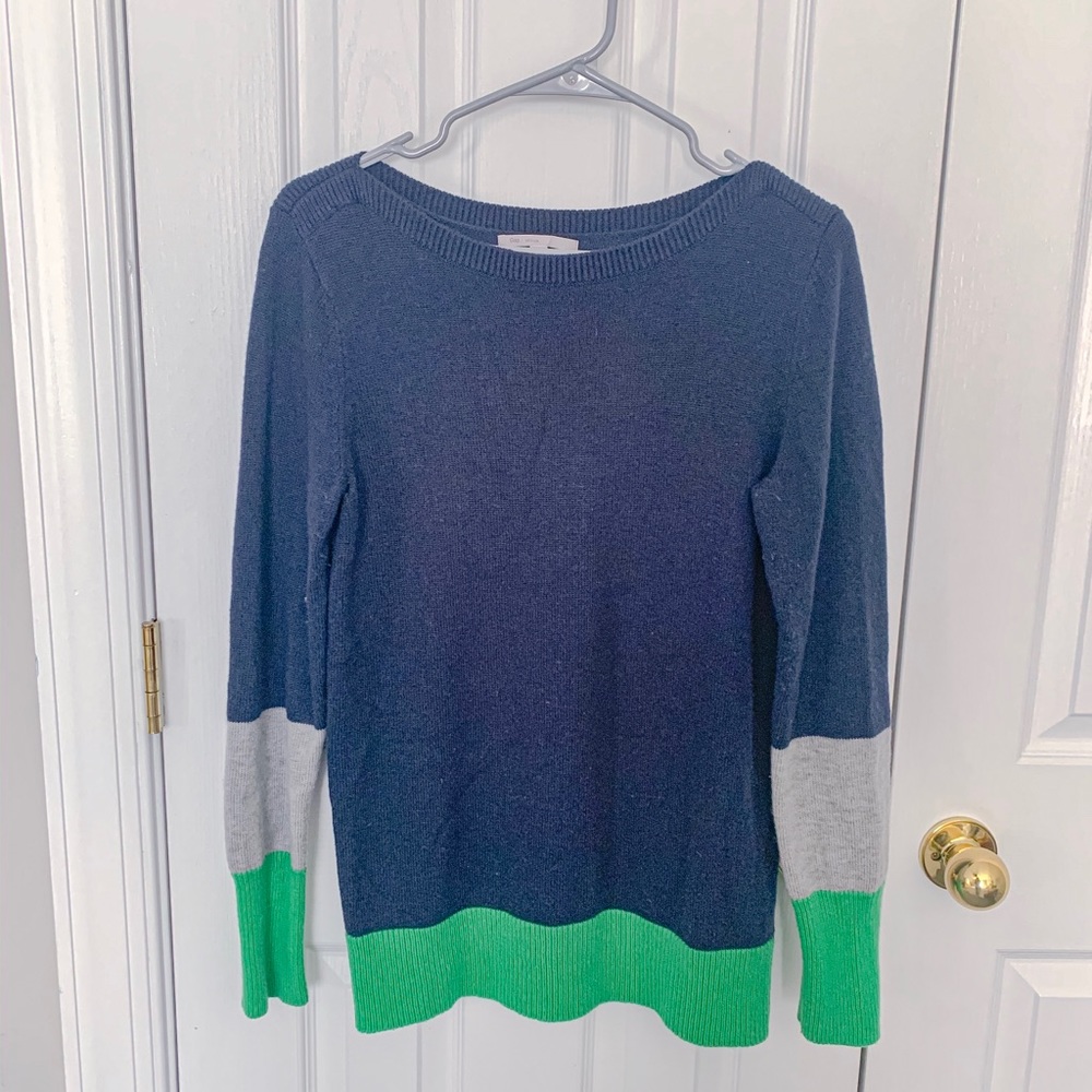 Gap Navy Colorblock Sweater Size M